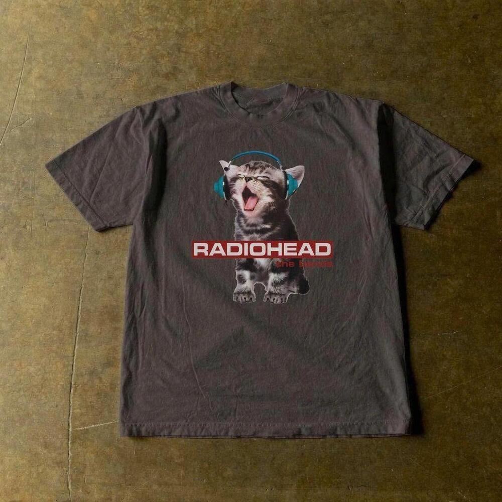 Brown Radiohead Cat Graphic Tee